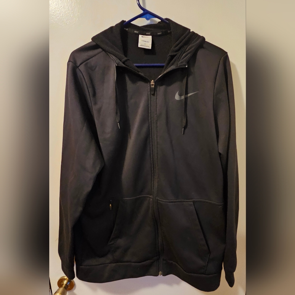Nike Therma-FIT Black Fleece Hooded Full Zip Sweatshirt Men's Size‎ L